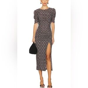 NWT Free People Elegant Black Floral Dress size M